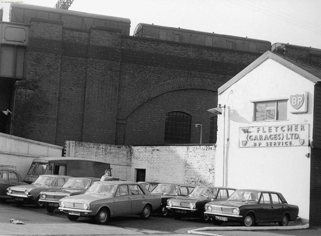 Ardwick alley cat Garage, Fairfield Street, Ardwick 1969 m