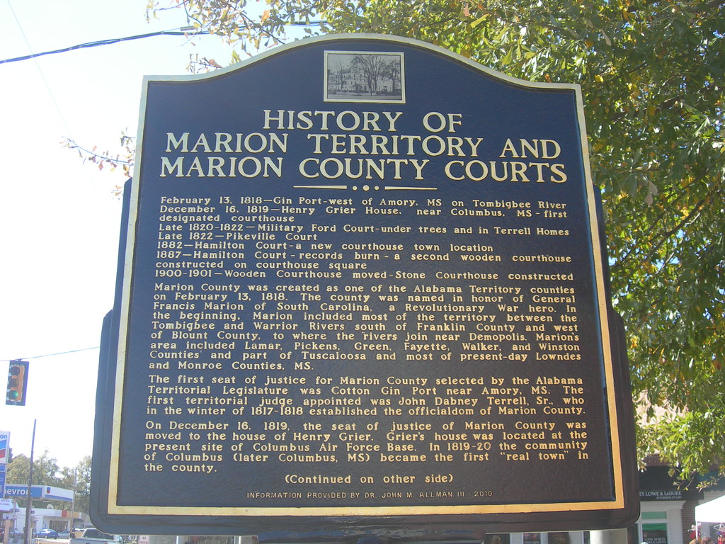 Marion County Courts Historic Marker On the courthouse law… Flickr