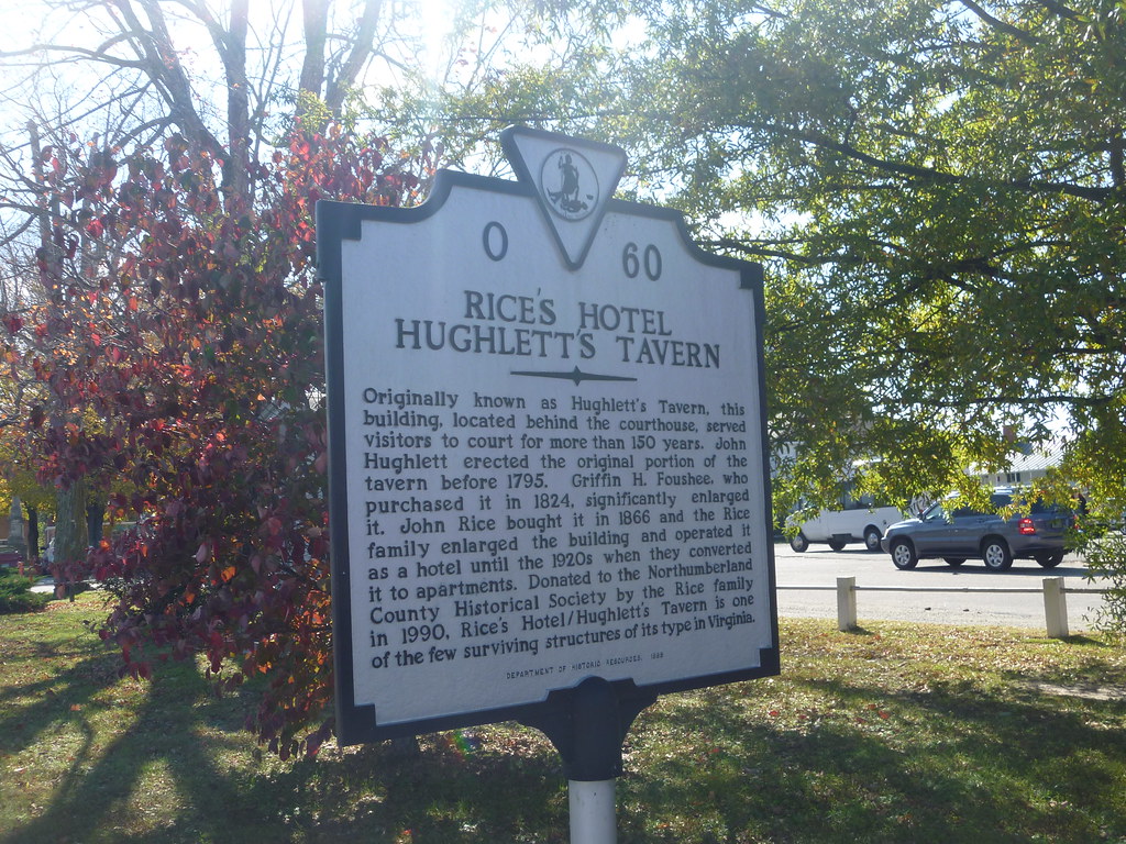 Historical Marker, Heathsville VA Rice's Hotel And Hughlet… Flickr