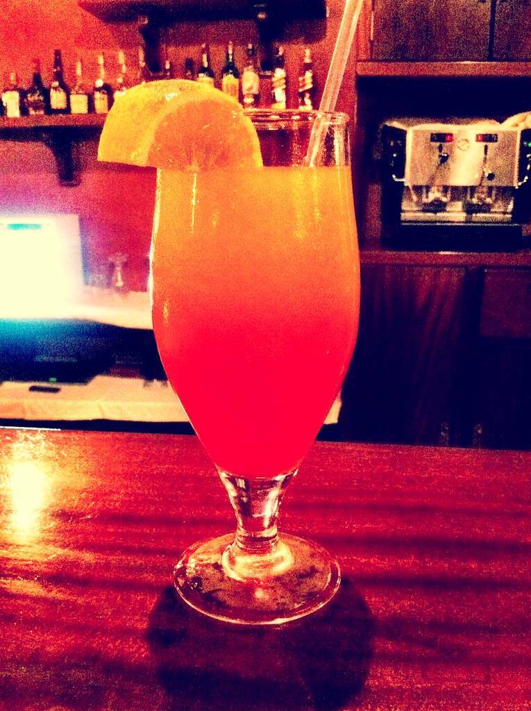 Tequila Sunrise at the 24 hours bar... Sent from my iPhone… Flickr