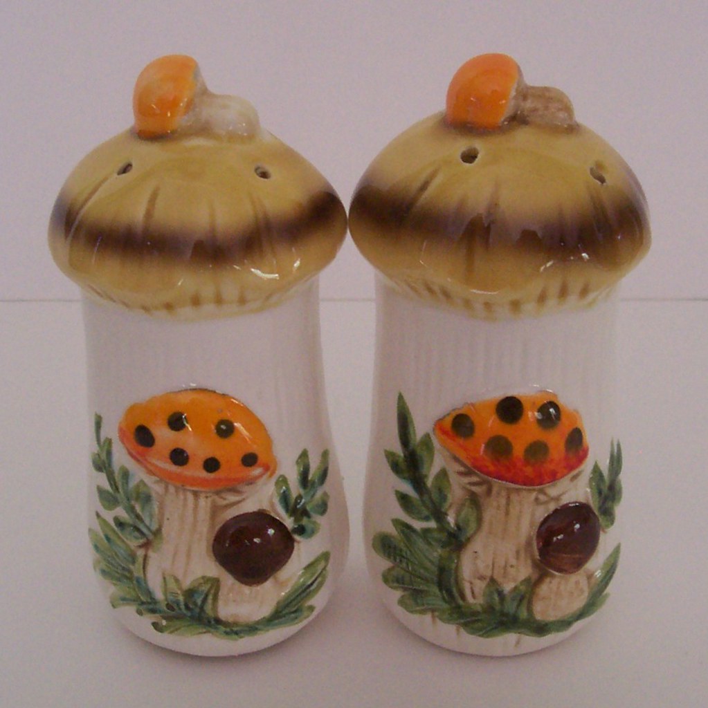 Vintage Mushroom Salt and Pepper Shaker Set 70s Merry Mush… Flickr