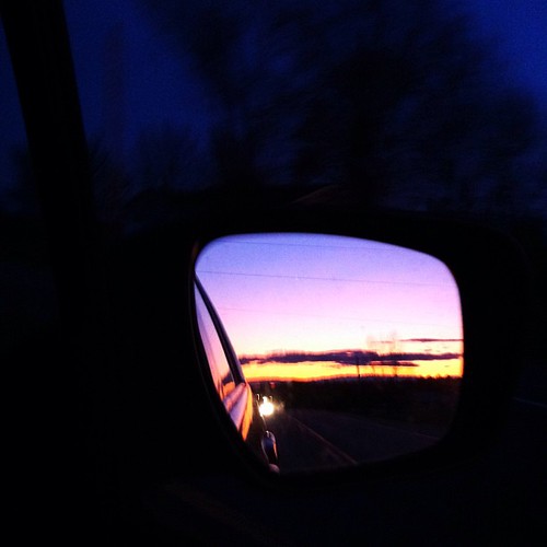 Sunset from the sideview mirror wideeyedwonders Flickr