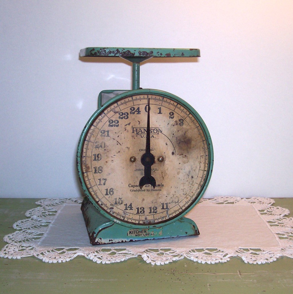 Vintage Green Hanson Kitchen Scale a photo on Flickriver