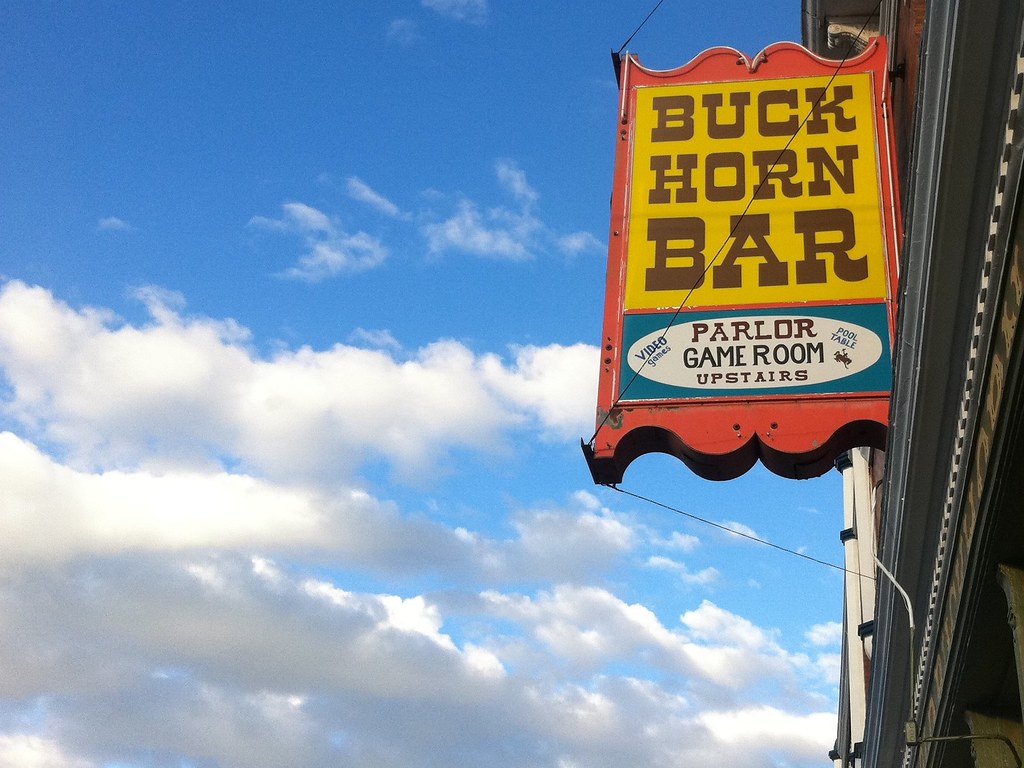 The Buckhorn Classic western style bar, dark, woody, smell… Flickr
