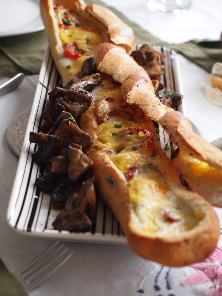Breakfast Baked Egg Baguette with Roast Tomatoes and Mus… Flickr