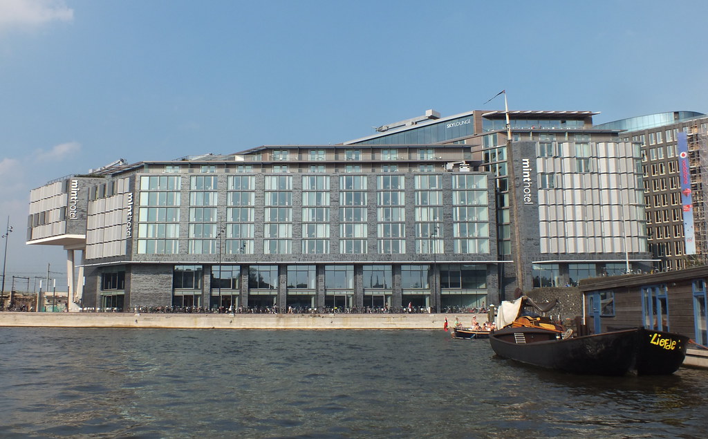 Mint Hotel Amsterdam view from the water. Peter Woods Flickr
