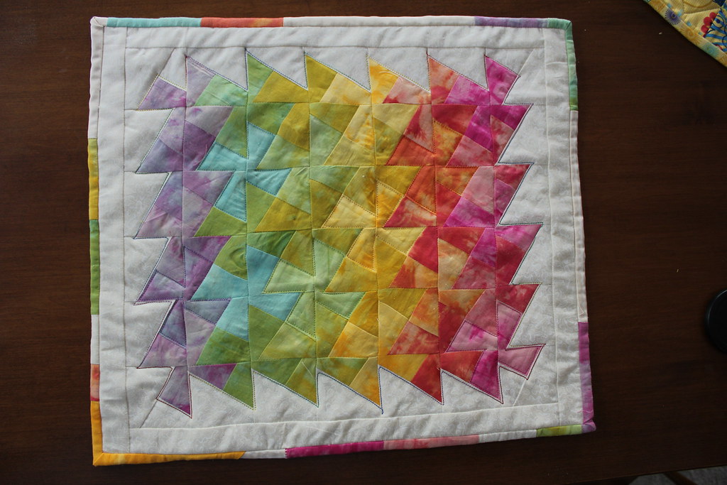 Hand Dyed Mini Quilt Featuring fabrics I dyed myself in a … Flickr