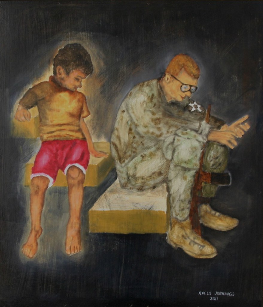 Soldier and the Boy Oil painting by Ralls Jennings Ralls Jennings
