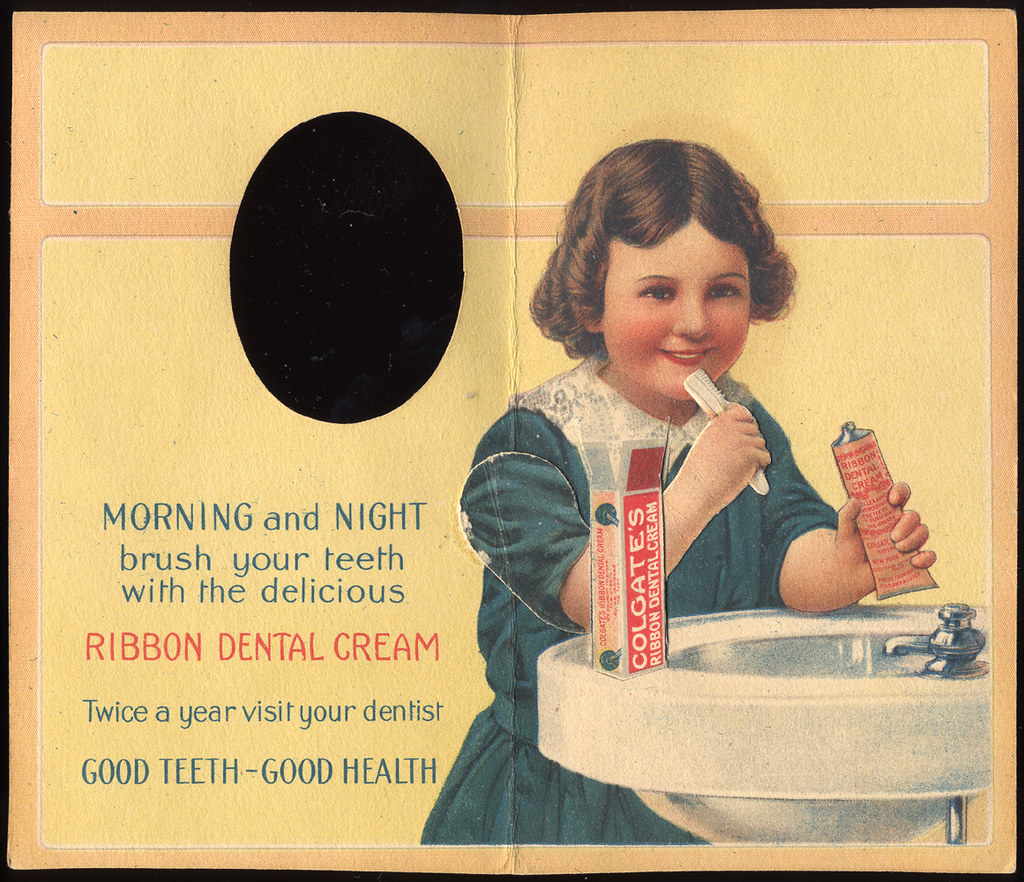 Colgate Ribbon Dental Cream Ad Card, 1915 a photo on Flickriver