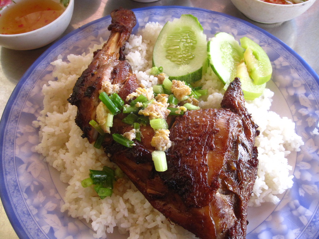 chicken and rice Cambodian food breakfast in Phnom Penh… Flickr