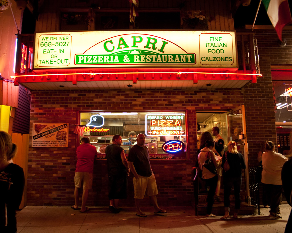 Capri Pizza A busy place is the iconic Capri Pizza on a La… Flickr