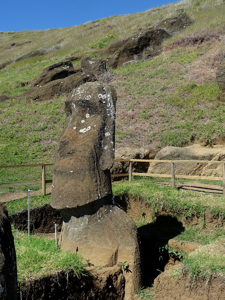 Moai in the process of excavation Rapa Nui (Easter Island)… Flickr
