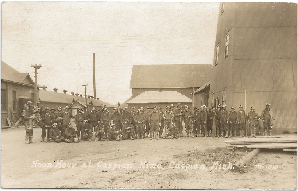 IRON Michigan Mining History Caspian Palatka MI RPPC Miner… Flickr