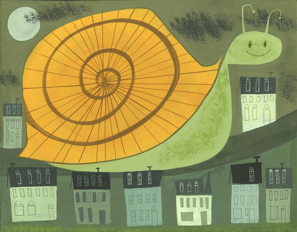 In New England giant snails travel the roads late at night… Flickr