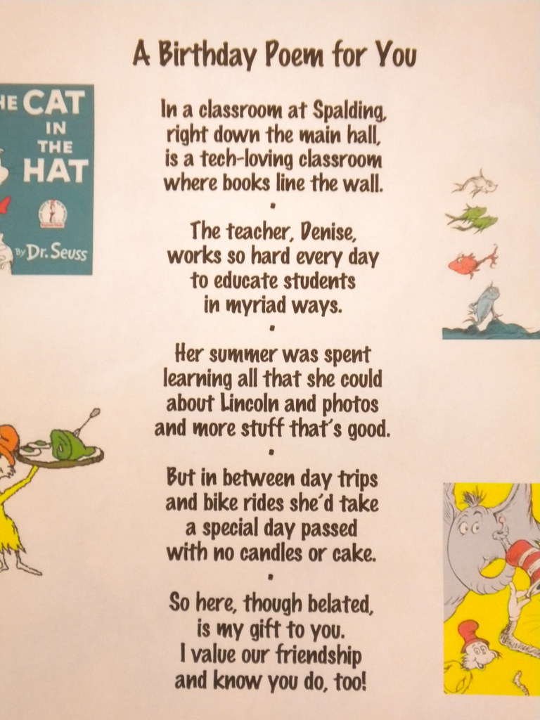The Best Dr Seuss Birthday Poem Ideas My Birthday Poem | This Was Written By Laurel For Me. So Bea… | Denise Krebs | Flickr