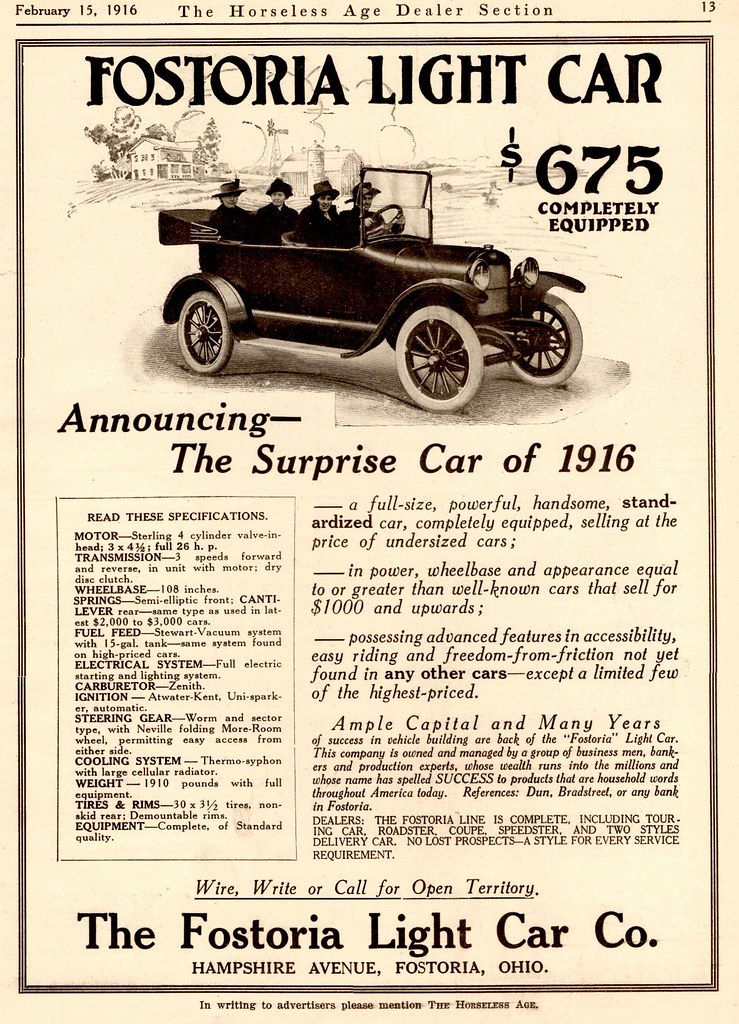1916 Fostoria Light Car Touring Car Alden Jewell Flickr
