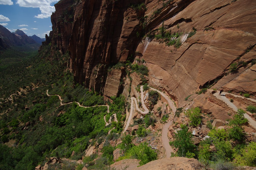 Angels landing Zion national park The trail snakes along t… Flickr