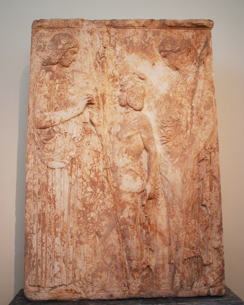 Large votive relief from Eleusis, ca 440430 BC Demeter,… Flickr
