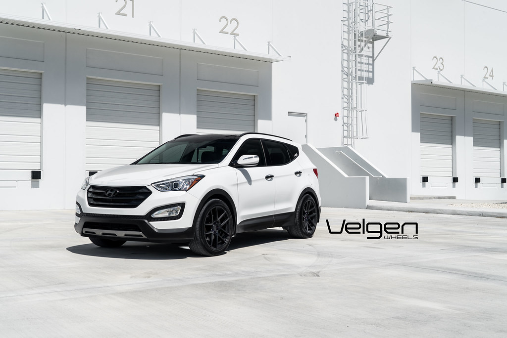 Hyundai Santa Fe Sport on Velgen Wheels VMB5 Satin Black 20x9 & 20x10.5