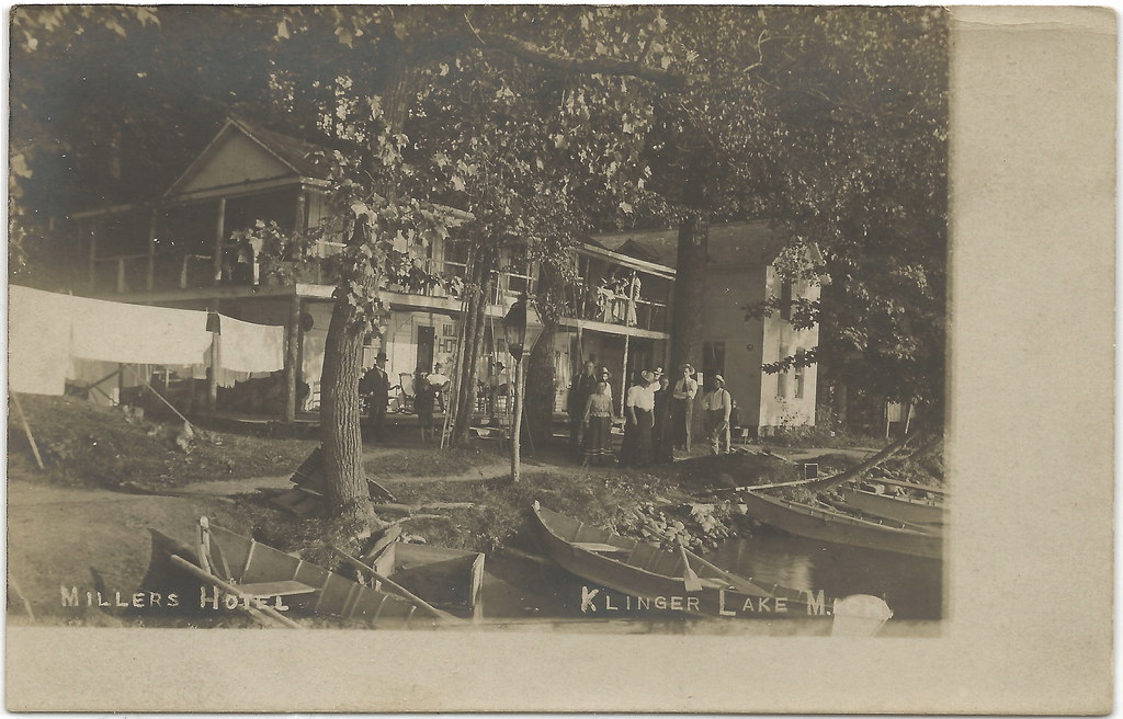 SW Klinger Lake MI RPPC NICE Millers Resort Hotel on Kling… Flickr