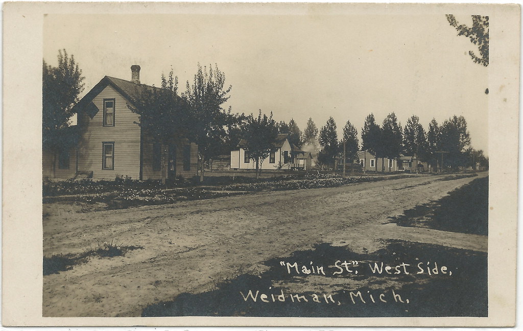 CEN Weidman MI 1910 Downtown Main Street Homes Stores or B… Flickr