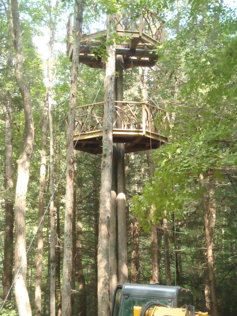 Zip Line Construction 2 Platforms getting in place. Flickr