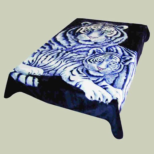 White Tiger & Cub Mink Blanket An elegant mink blanket tha… Flickr