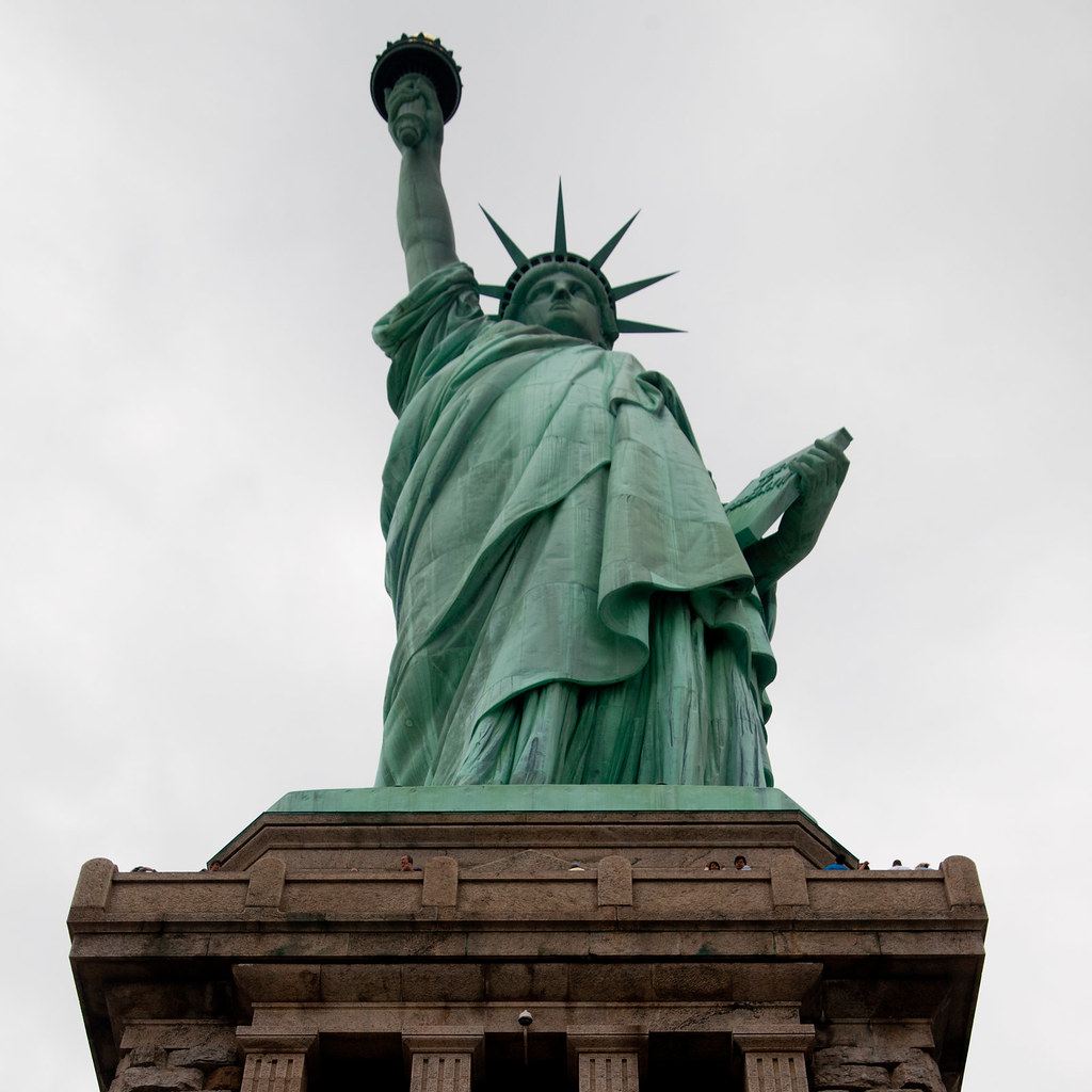 Statue of Liberty from the Middle of the Pedestal A ticket… Flickr