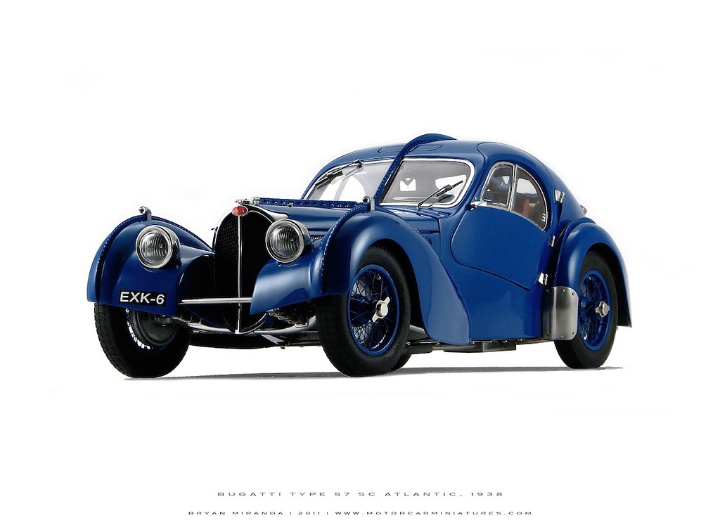 Bugatti 1938 Type 57 SC Atlantic Coupé in Blue CMC 1938