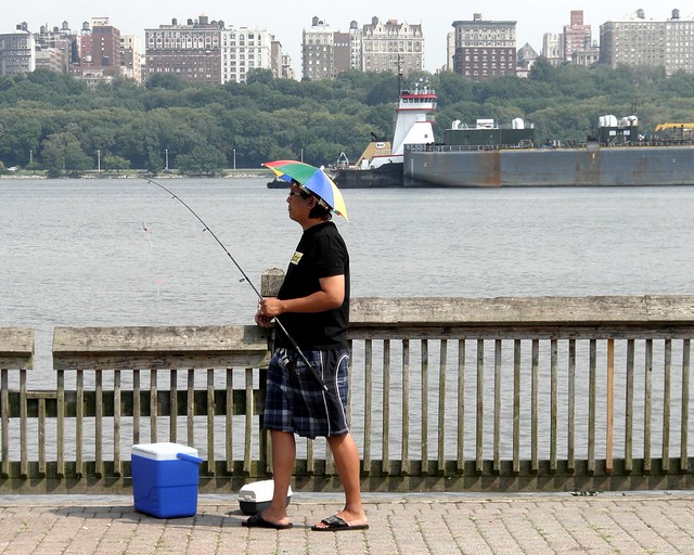 Fishing at the Crab House Pier in Edgewater, New Jersey a photo on