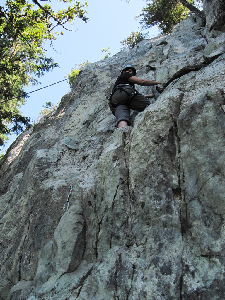 Nadine rock climbing.. Rock climbing day at the Area 44 ne… Flickr