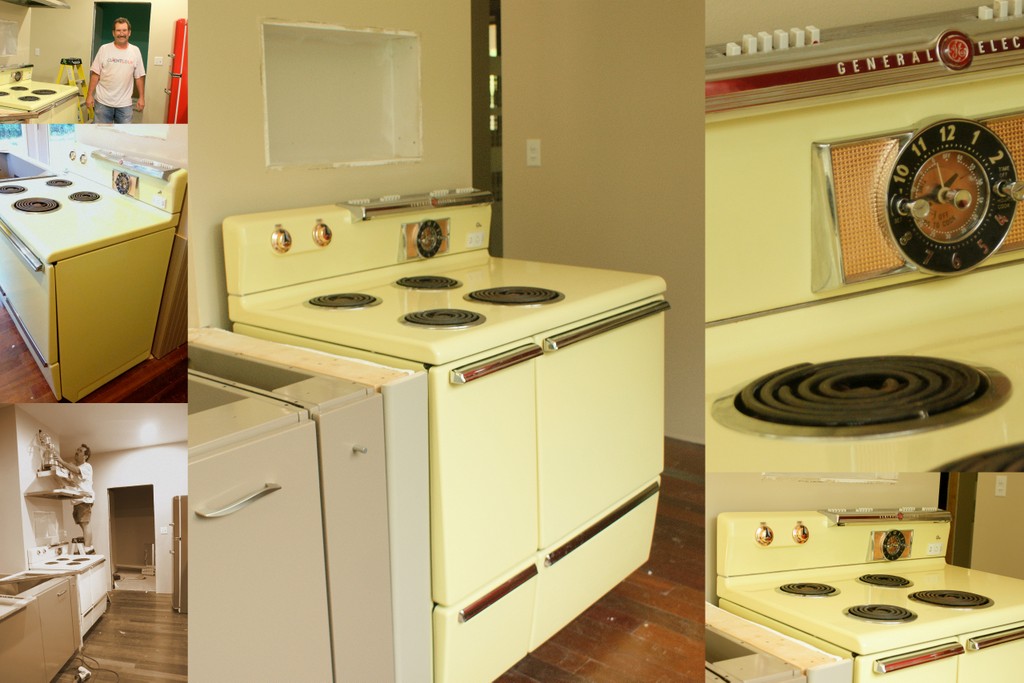 Our yellow vintage stove Works wonderfully. We use it ever… Flickr