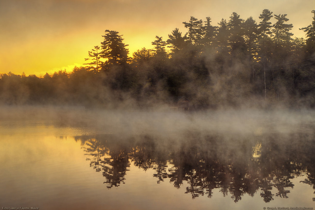 Echo Lake, Fayette, Maine The sun is just starting to rise… Flickr