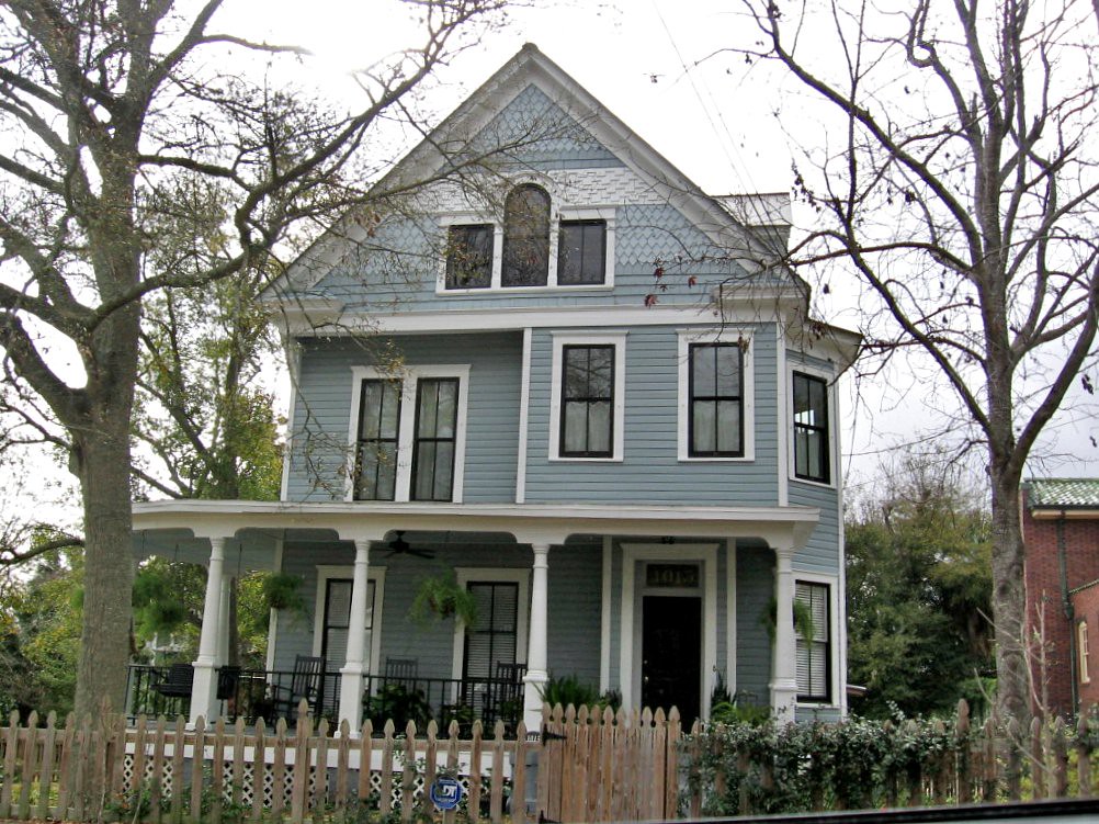 Gray house with gable, North Hill, Pensacola, Florida Flickr