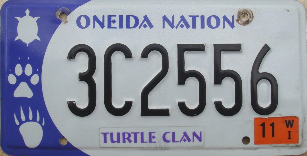 Oneida Nation Turtle Clan License Plate Wisconsin. 3C = th… Flickr