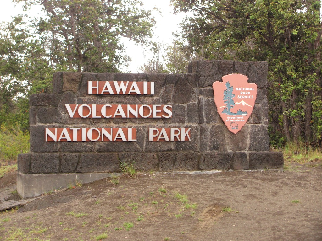 Hawai'i Volcanoes National Park entrance Malcolm Manners Flickr