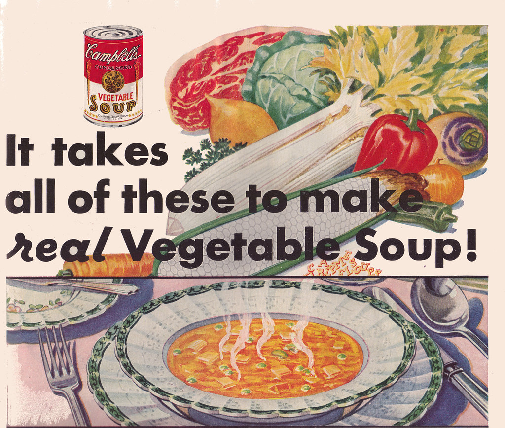 Campbells vegetable soup top Pictorial Review January 1934… Flickr