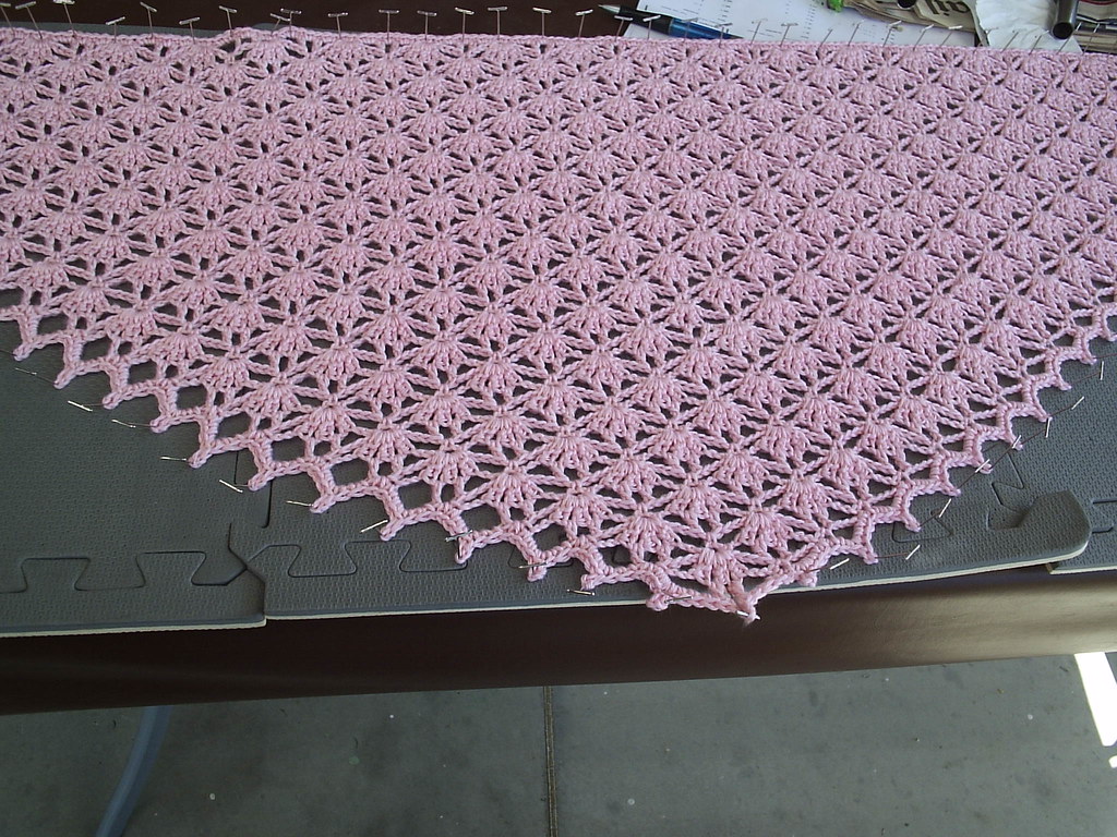 My Blue Jeans Shawl Caron Pink Simply Soft brisbane_june Flickr