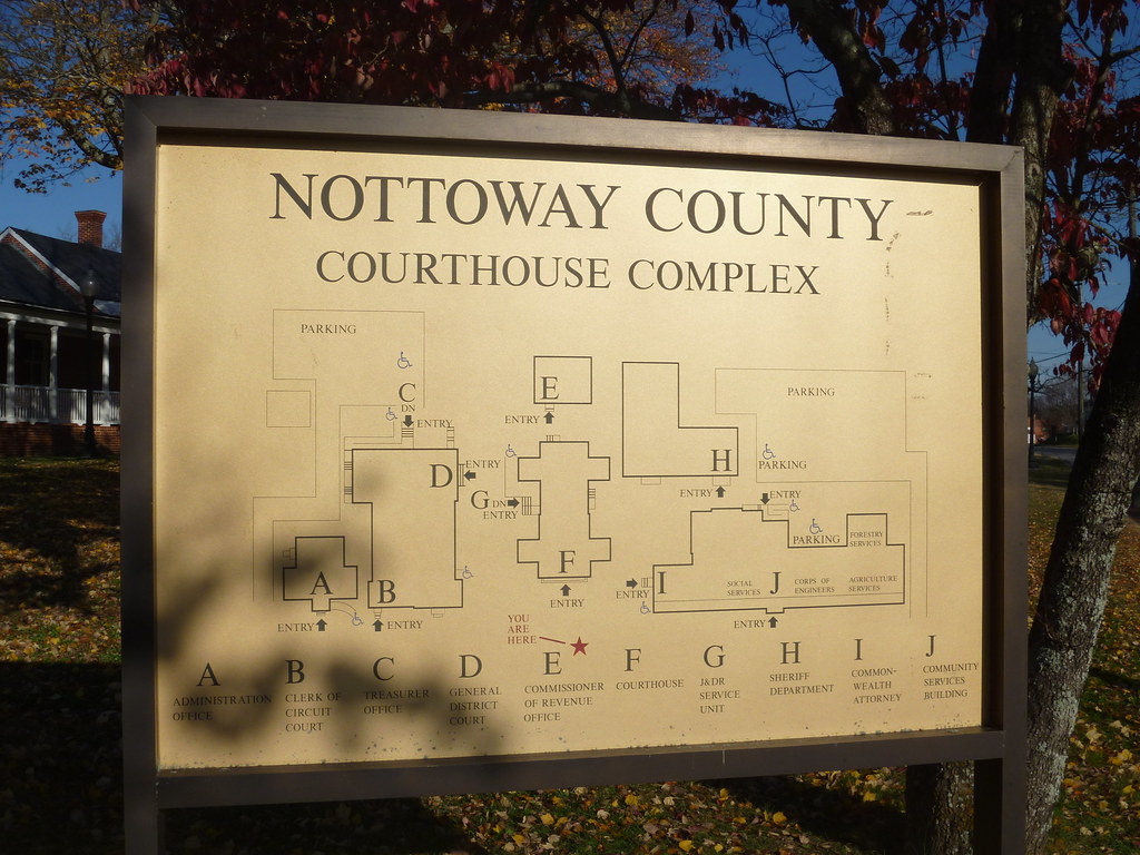 Map Of The Nottoway County Courthouse Complex Nottoway VA Steve