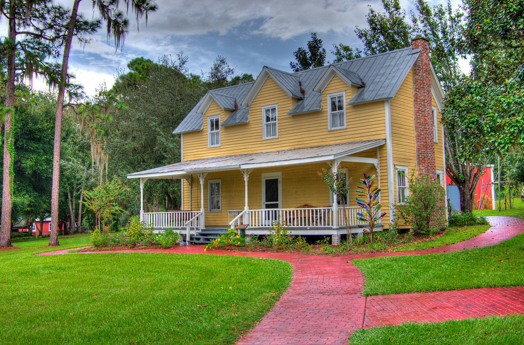 Church, general store, shoe repair, blacksmith, carpenter & the barn full of carriages, wagons and farm. Pioneer Florida Museum & Village Flickr