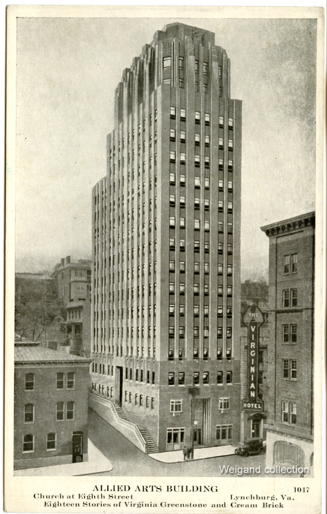 Lynchburg Virginia post card Allied Arts Building Flickr