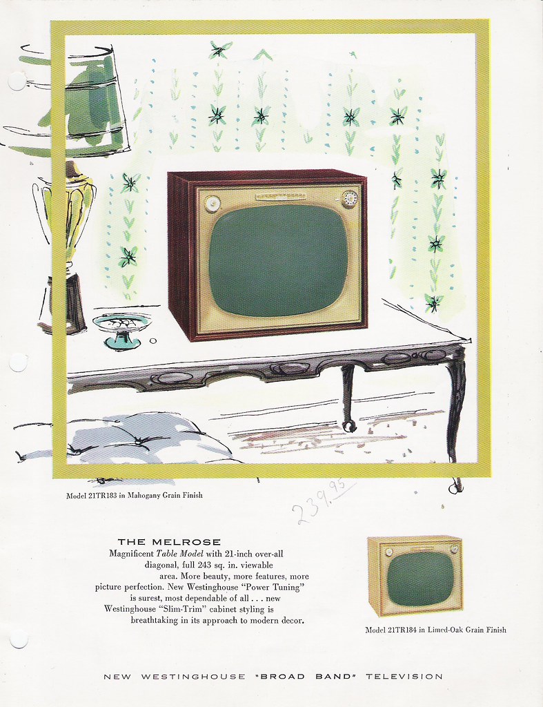 WESTINGHOUSE Television Model 21TR183 Dealer Sales Sheet (… Flickr