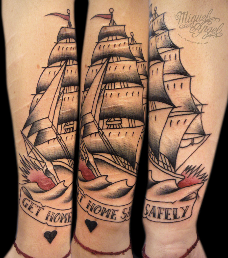 Sailor Jerry Ship Tattoo | Miguel Angel Custom Tattoo Artist… | Flickr 1023_x_903_jpg