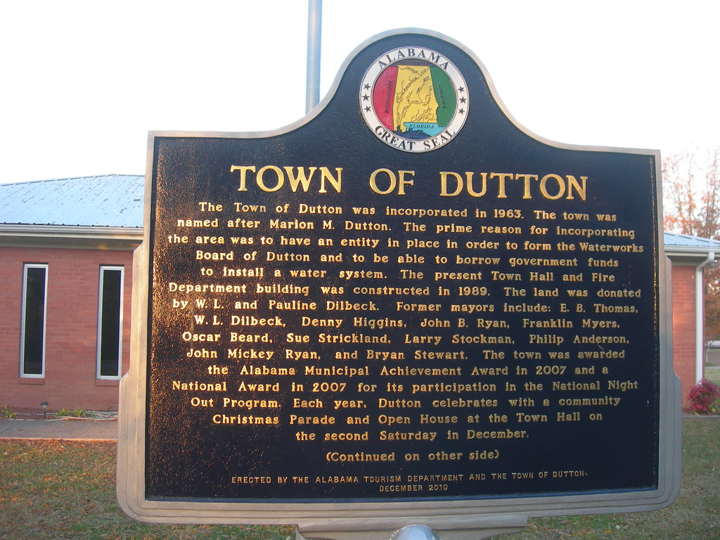 Town of Dutton Historic Marker Erected in front of Dutton … Flickr