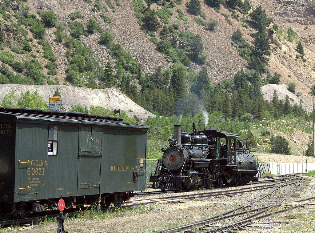 26 No. 12 hooking up at Silver Plume station Steam Engine … Flickr
