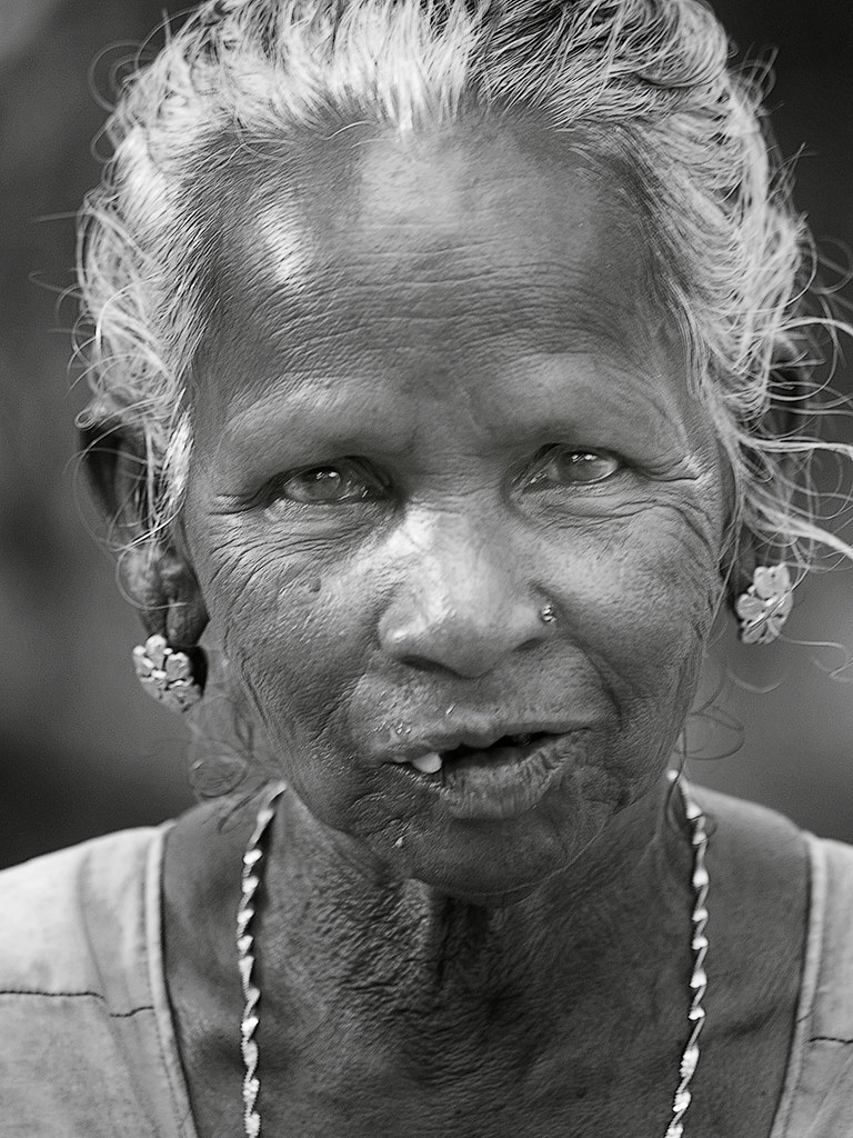 A beautiful if toothless old woman This lovely old woman