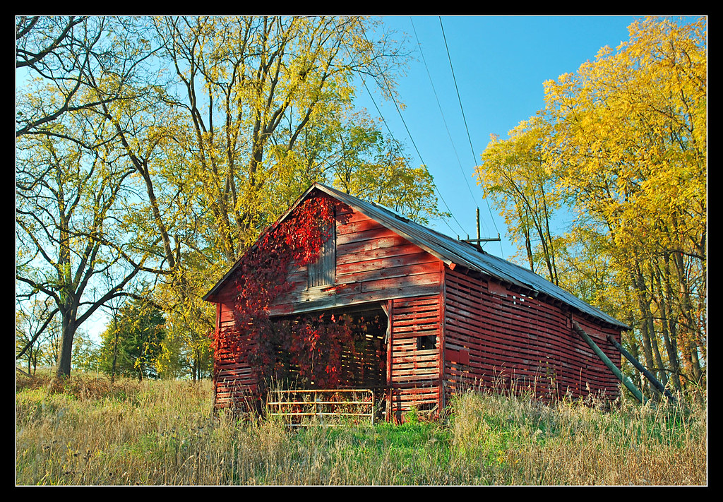 Autumn Corn Crib Photographed during an early evening phot… Flickr