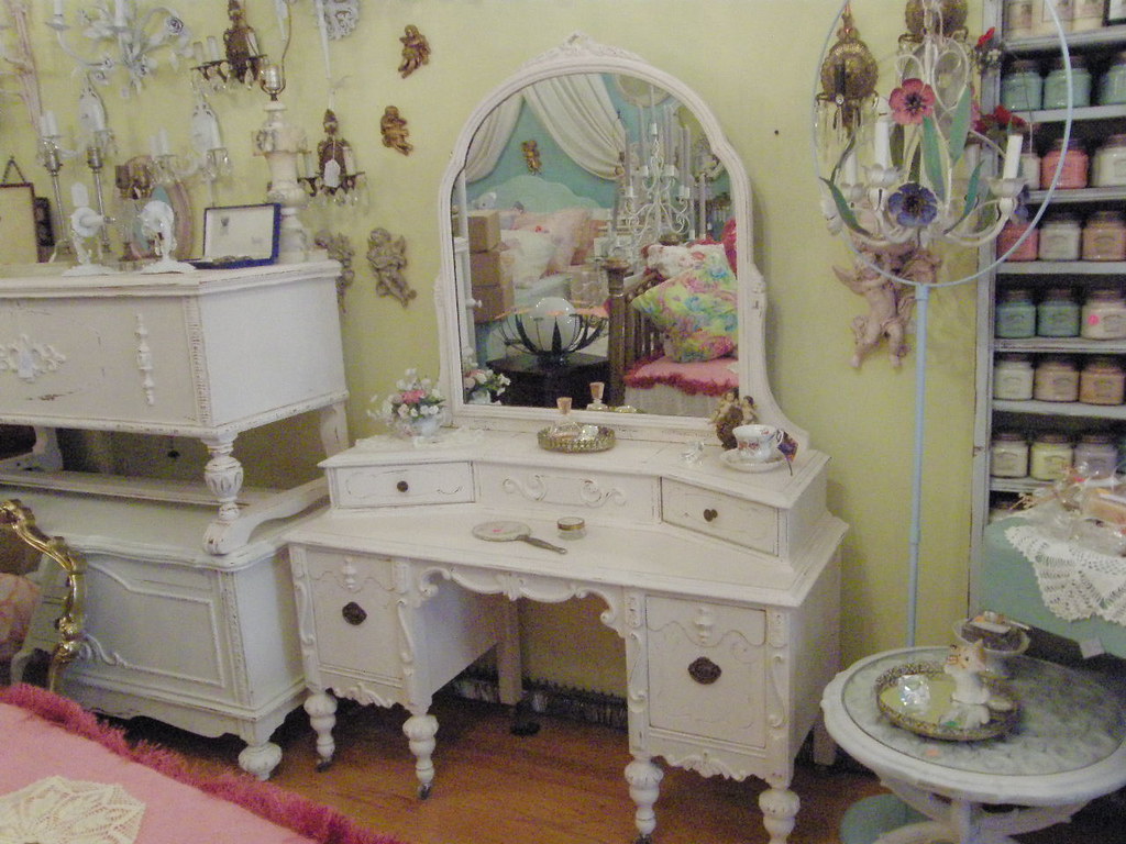 pink antique vanity shabby chic see my store www.vintagech… Flickr