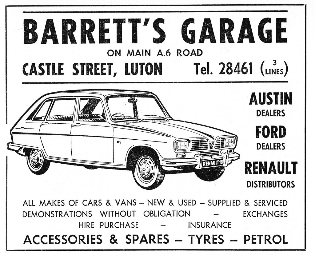 Barrett's Garage, Luton 2 A scan of an advert from Kelly… Flickr