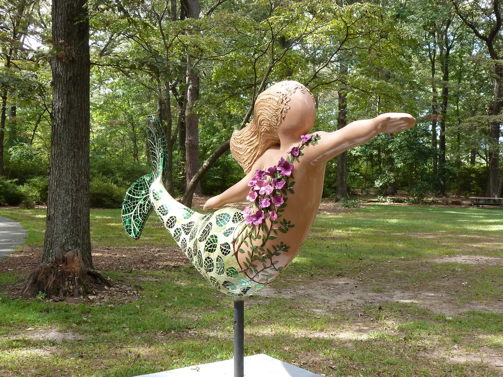 City of Norfolk Mermaid Statue Norfolk Botanical Garden No… Flickr